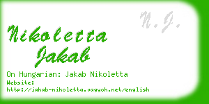 nikoletta jakab business card